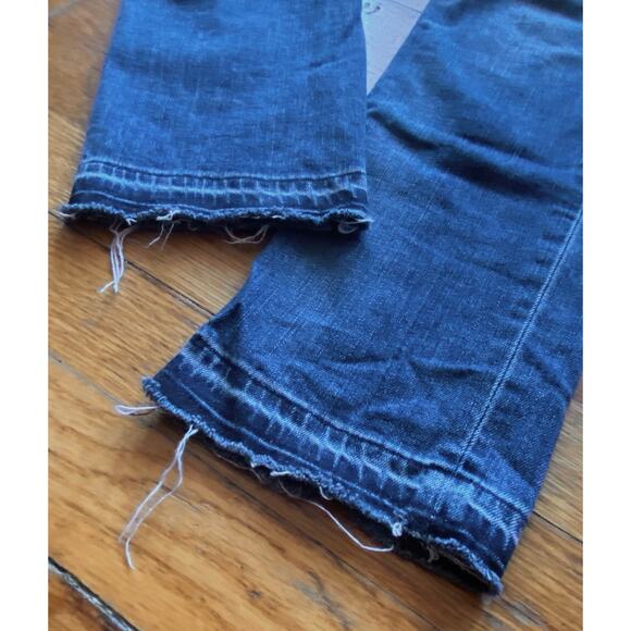 RAG & BONE 'Jean/Dre Capri' Jeans w/Raw Hem sz 28 (actually 31w) - Picture 6 of 13